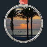 Vt. Lauderdale Sunrise Metalen Ornament<br><div class="desc">Vt. Lauderdale Sunrise Kerstversiering.</div>