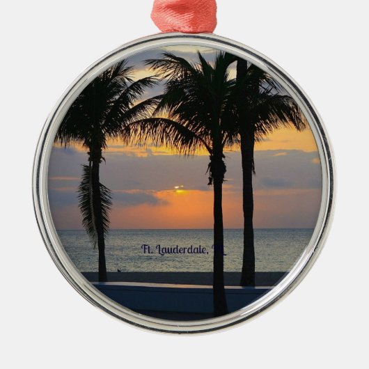 Vt. Lauderdale Sunrise Metalen Ornament (Voorkant)