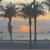 Vt. Lauderdale Sunrise Sticker (Voorkant)