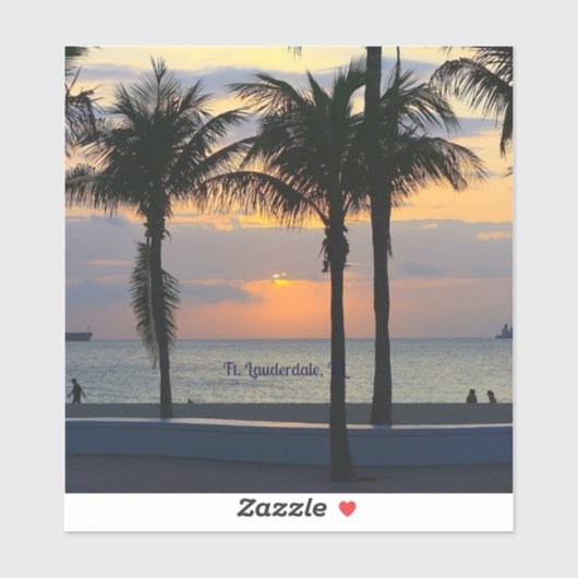 Vt. Lauderdale Sunrise Sticker (Vel)