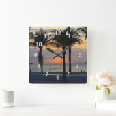 Vt. Lauderdale Sunrise Vierkante Klok (Huis)