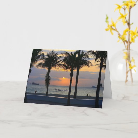 Vt. Lauderdale Sunset Kaart (Gele Bloem)