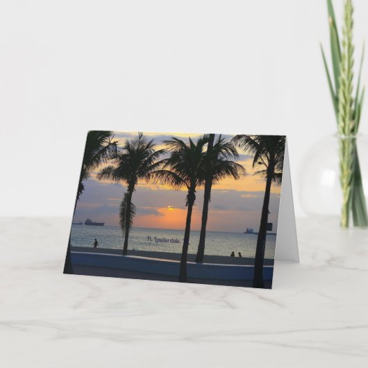 Vt. Lauderdale Sunset Kaart (Voorkant)