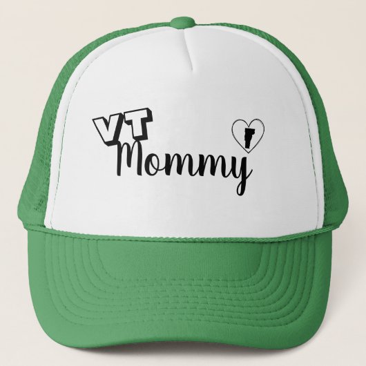 VT Mammie Love Trucker Hat, mam Gift Vermont Trucker Pet (Voorkant)