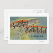 Vt. Myers, Florida - Grote letterscènes Briefkaart (Voorkant / Achterkant)