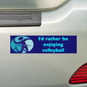 VT_Symbol, ik zou liever volleybal genieten Bumpersticker (Op auto)
