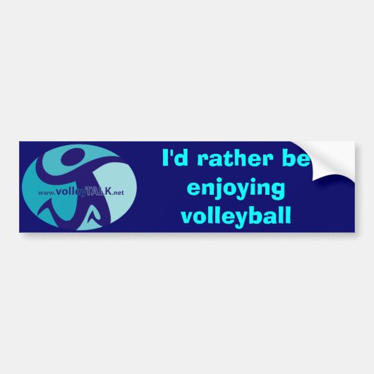 VT_Symbol, ik zou liever volleybal genieten Bumpersticker (Voorkant)