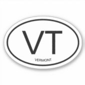 VT Vermont staat afkorting code vinyl auto Sticker (Voorkant)