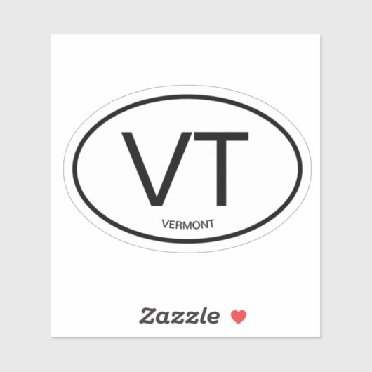 VT Vermont staat afkorting code vinyl auto Sticker (Vel)