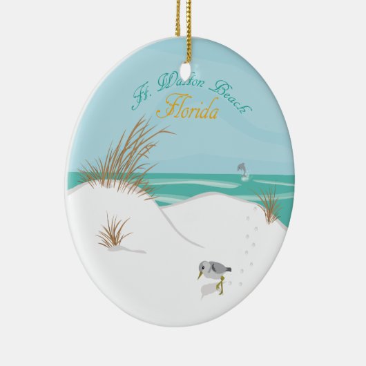 Vt. Walton Beach (Florida) Keramisch Ornament (Rechts)