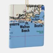 Vt. Walton Beach Map Keramisch Ornament (Rechts)