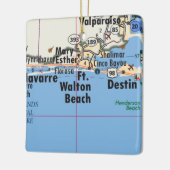 Vt. Walton Beach Map Keramisch Ornament (Links)