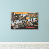 Vt. Wayne, Indiana - Grote Letter Scenes 3 Canvas Afdruk (Insitu (Houten vloer))