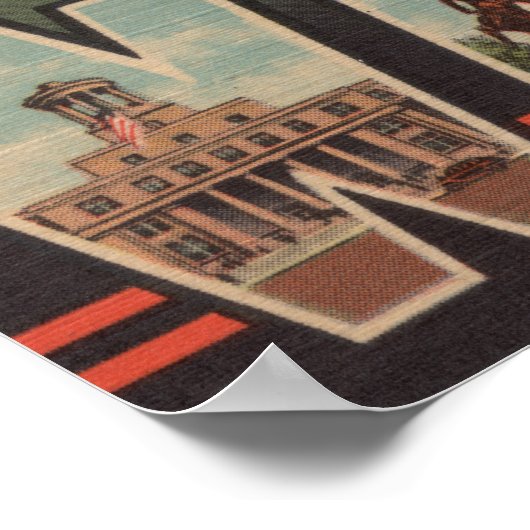 Vt. Wayne, Indiana - Large Letter Scenes 2 Poster (Hoek)