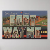 Vt. Wayne, Indiana - Large Letter Scenes 2 Poster (Voorkant)