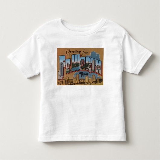 Vt. Worth, Texas - Large Letter Scenes Kinder Shirts (Voorkant)