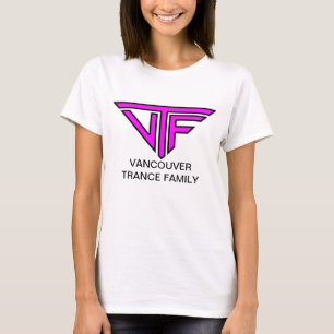 VTF-vrouwen (roze rand Logo met tekst) T-shirt
