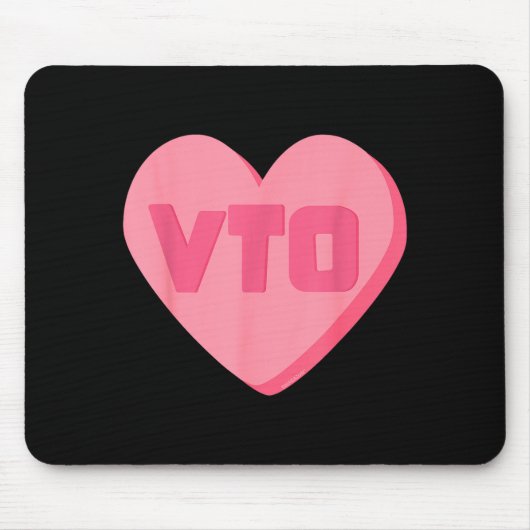 Vto Hart Valentijnsdag Candy Swagazon Ociate Koe Muismat (Voorkant)