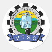 VTScoot Ronde Sticker (Voorkant)