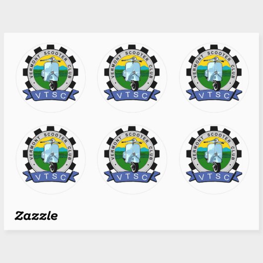 VTScoot Ronde Sticker (Vel)