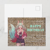 VTuber Anime girl Briefkaart (Voorkant / Achterkant)