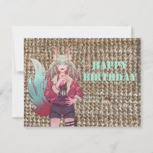 VTuber Anime girl Briefkaart