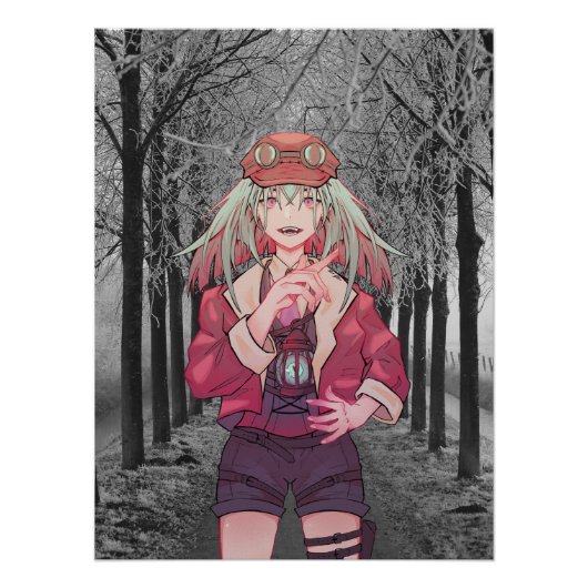 VTuber, anime winter Forrest, bos Perfect Poster (Voorkant)