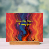 VTVB-I-CARRYFIRE-AS - Acrylschild Acryl Bord (Neutraal)