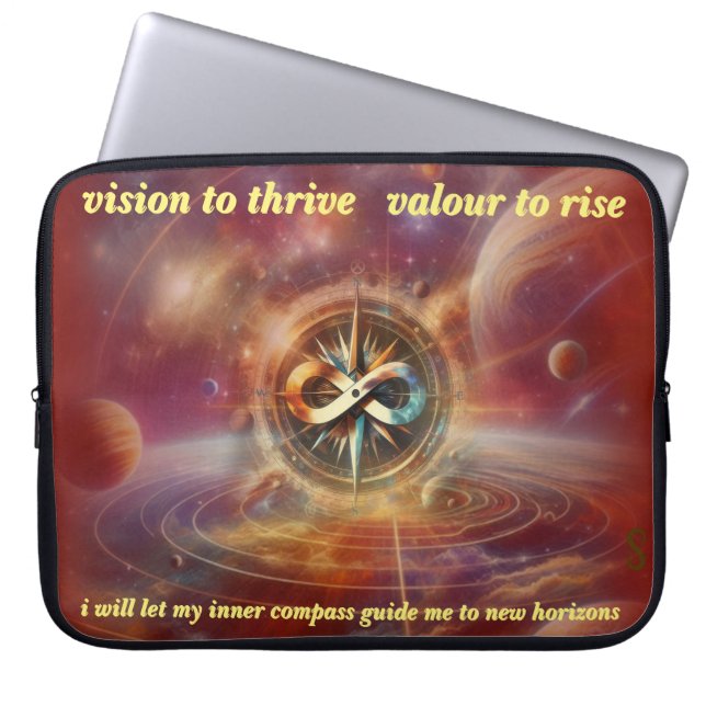 VTVR-ABSTRACTCOMPASS4-LTS - Laptop Sleeve (Voorkant)