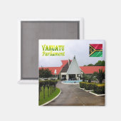 VU010 VANUATU, Parlement, Oceanië, Fridge Magneet (Voorkant / Achterkant)