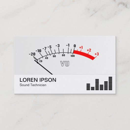 VU-meter 01 Visitekaartje (Voorkant)