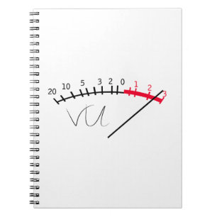 VU Meter Geluidsniveau Studio Notitieboek