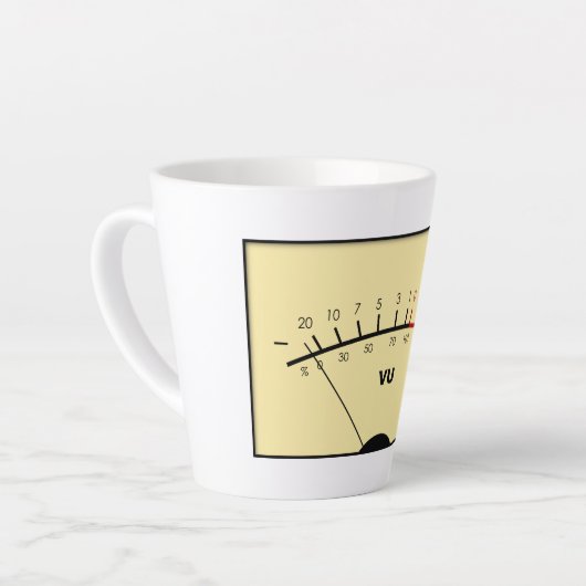 VU-meter Latte Mok (Linkerhoek)