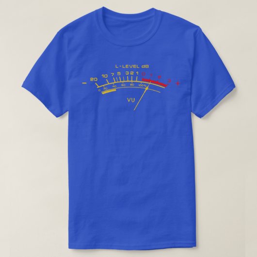 vu meter Pin T-shirt (Design voorkant)