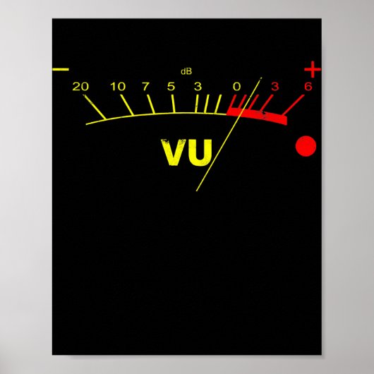 VU Meter Sound Level Studio Broadcast Sound Poster (Voorkant)
