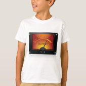 VU Meter Uitgangsmeter Audio Niveau Meter T-shirt (Voorkant)