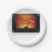 VU Meter Uitgangsmeter Audiometer Papieren Bordje (Voorkant)