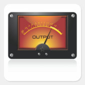 VU Meter Uitgangsmeter Audiometer Vierkante Sticker (Voorkant)