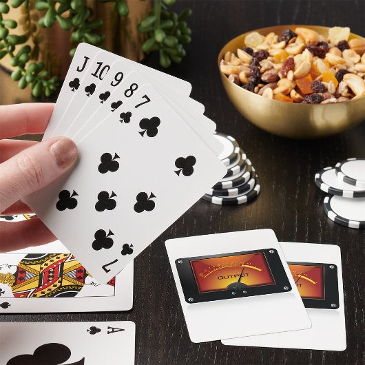 VU-meter uitvoermeter audiometer Pokerkaarten