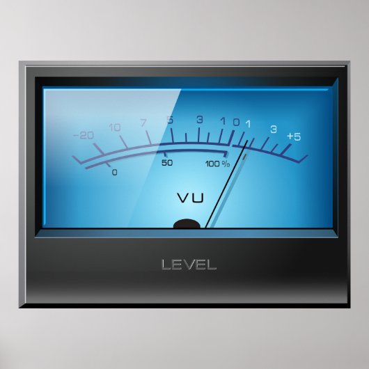 VU-signaalmeter Poster (Voorkant)