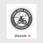 Vue des Alpes Zwitsers-Alpen motortour Sticker (Vel)