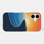 Vue Vintage de Falaises Maritimes iPhone 16 Hoesje (Achterkant horizontaal)