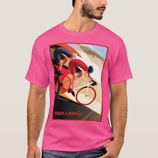 Vuelta A Espana Abstracte fietsrace Print Act T-shirt (Voorkant)