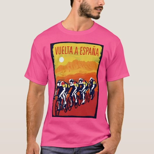 Vuelta A Espana  Fietsrace Print T-shirt (Voorkant)