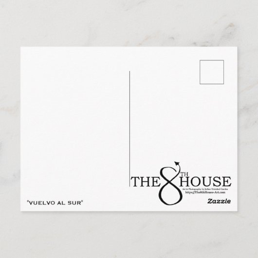 "VUELVO AL SUR" BRIEFKAART (Achterkant)