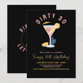 Vuil 30 Vrouwen Verjaardag Dertig Cocktails Martin Kaart (Voorkant / Achterkant)