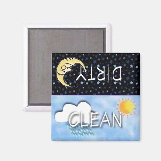 VUIL-CLEAN MAAN ZONNEMAGNEET MAGNEET (Voorkant / Achterkant)