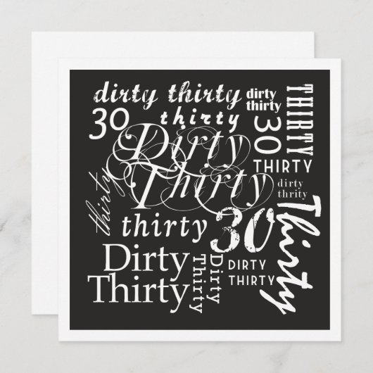 Vuil Dertig Kaart (Voorkant / Achterkant)