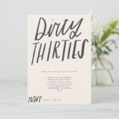 VUIL DERTIGER FEest UITNODIGING (Staand voorkant)