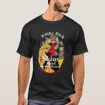 Vuil Dick en de 4 skins Band Asheville NC T-Shirt
